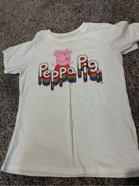 Ripple Junction White Peppa Pig Rainbow Logo Tee 2003